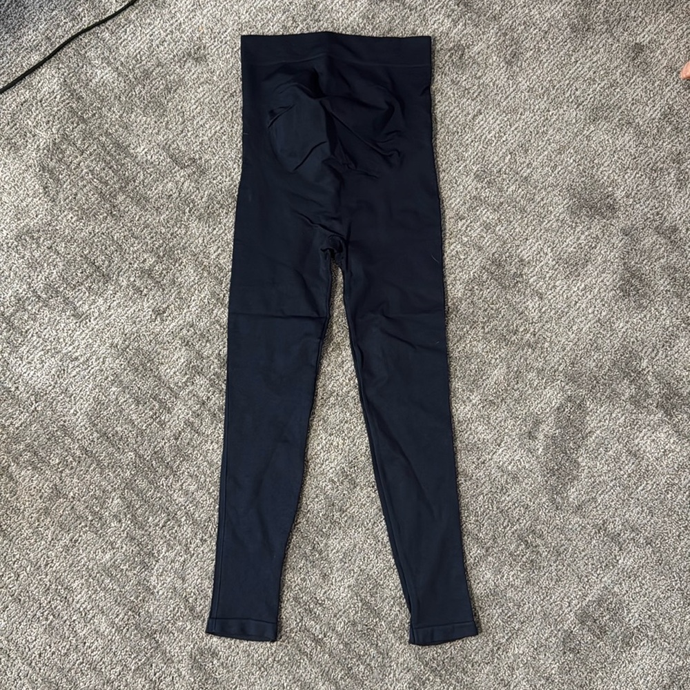 BLANQI Maternity Leggings, Extra Belly Support, Like New, Size Small, Navy Blue
